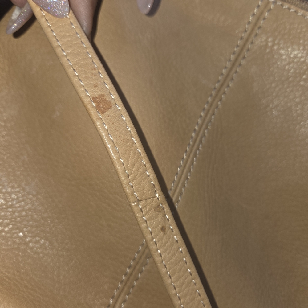 Fossil Striped Neutral Leather Patchwork Crossbod… - image 6